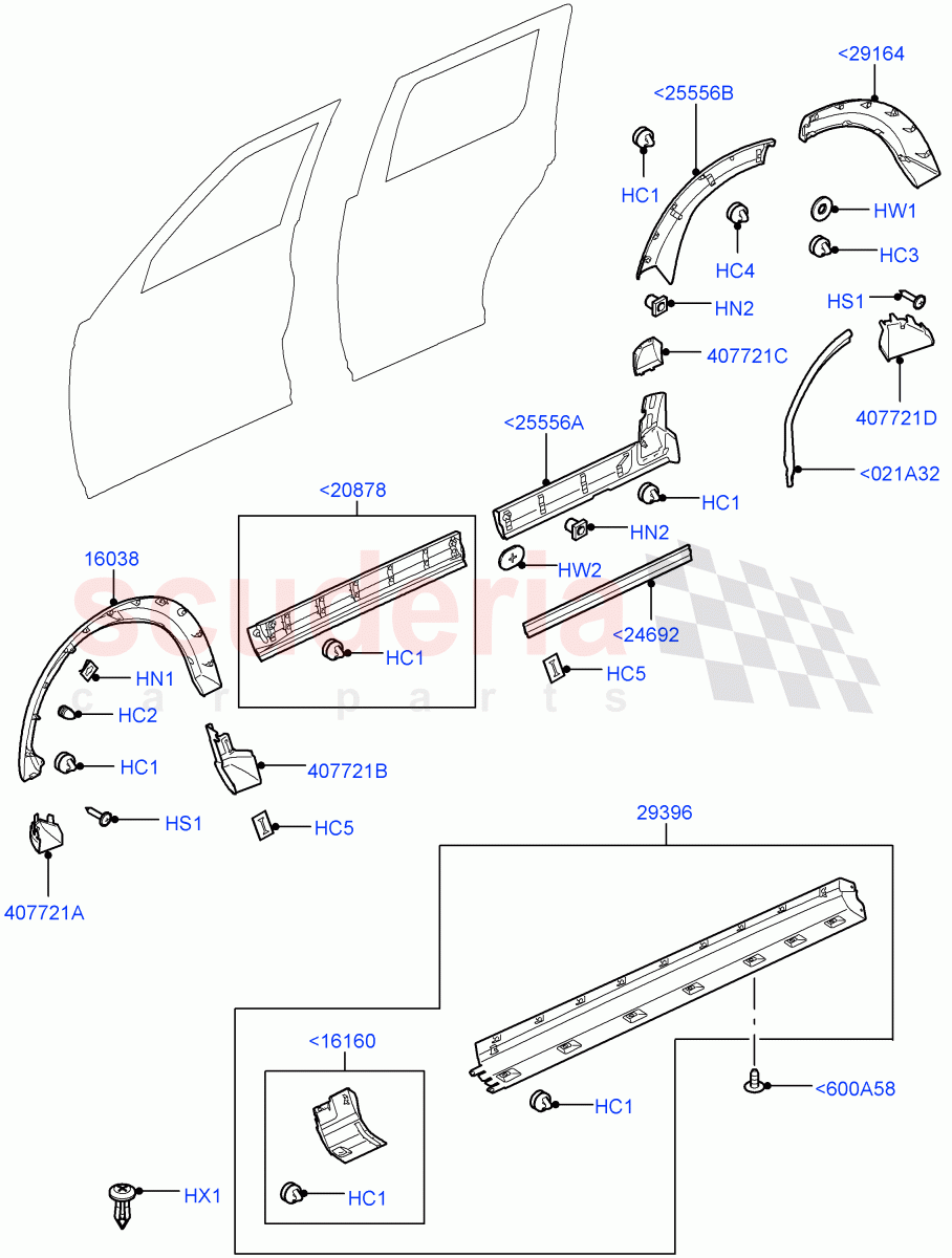 Body Mouldings(Rr Bumper Plastic Partially Painted)((V)FROMAA000001) of Land Rover Land Rover Discovery 4 (2010-2016) [2.7 Diesel V6]