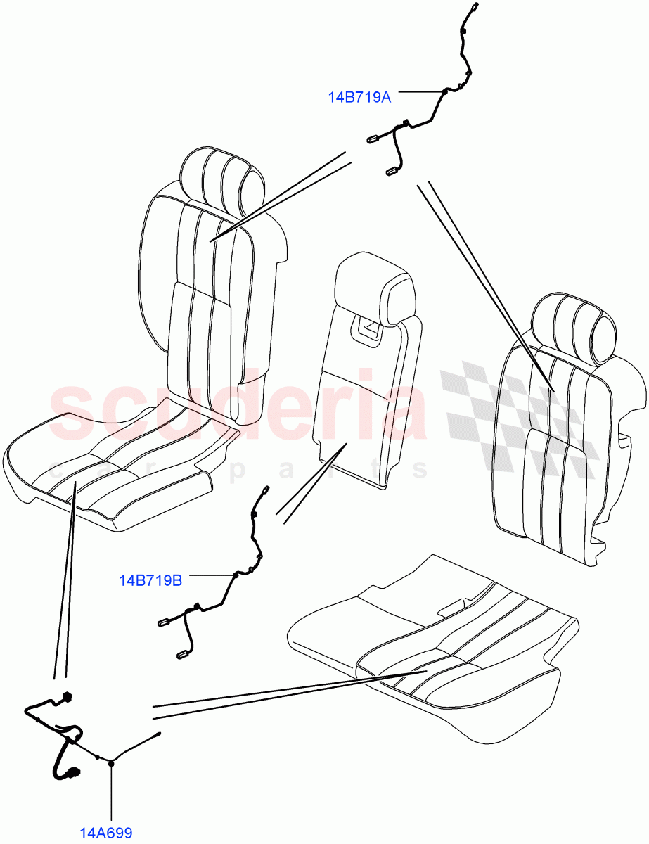 Wiring - Seats(Rear Seats)((V)FROMAA313069) of Land Rover Land Rover Range Rover (2010-2012) [3.6 V8 32V DOHC EFI Diesel]