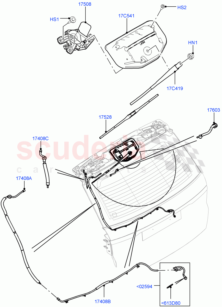 Rear Window Wiper And Washer ((V) TOHA999999) of Land Rover Land Rover Range Rover Sport (2014+) [2.0 Turbo Diesel]