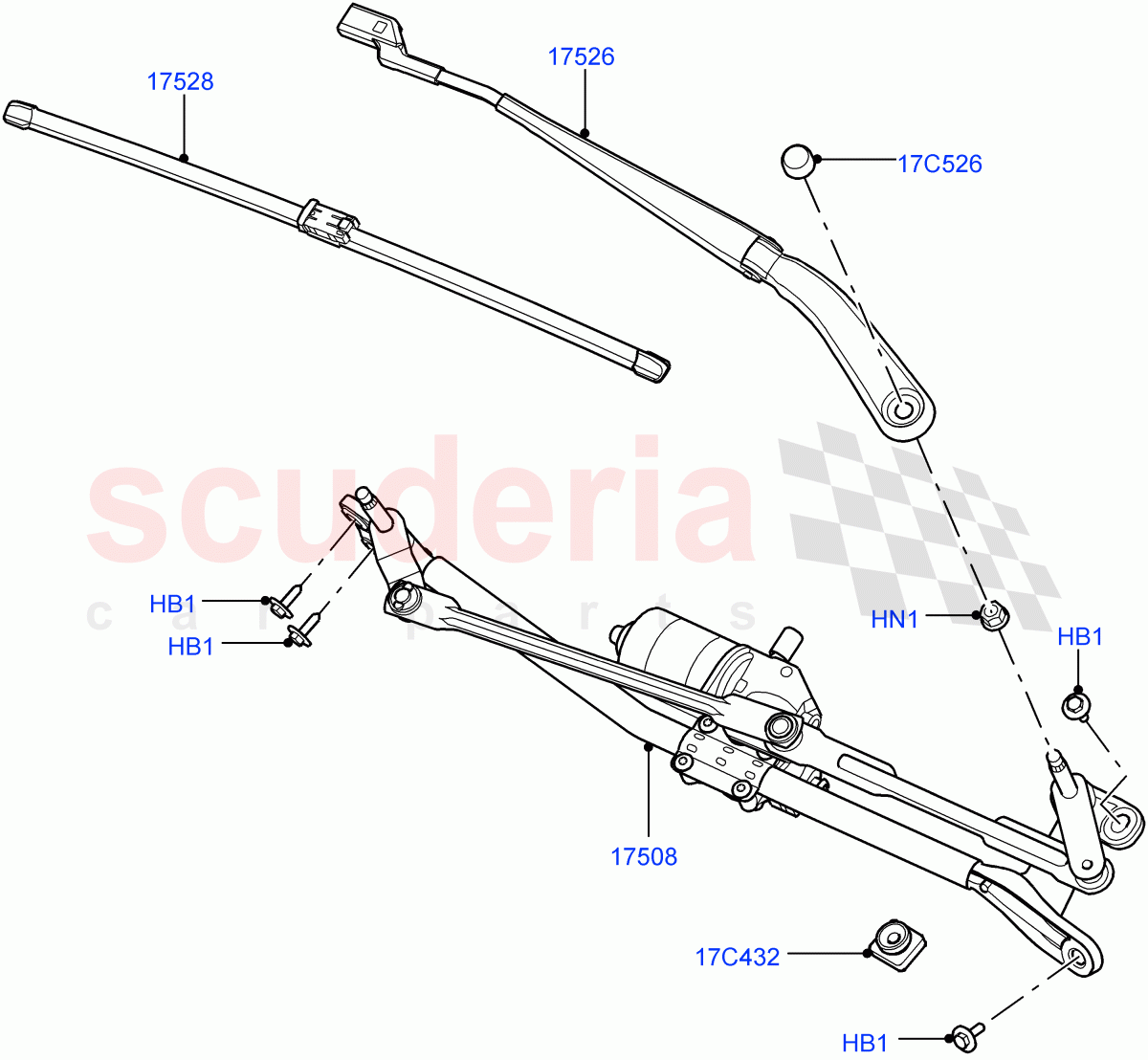 Windscreen Wiper(Changsu (China))((V)FROMEG000001) of Land Rover Land Rover Range Rover Evoque (2012-2018) [2.0 Turbo Petrol AJ200P]