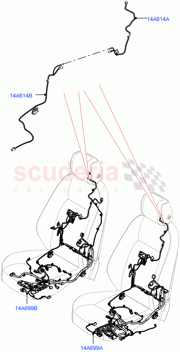 Wiring - Seats(Front Seats)(Seat - Standard)((V)FROMJA000001,(V)TOJA999999) of Land Rover Land Rover Range Rover Sport (2014+) [2.0 Turbo Diesel]