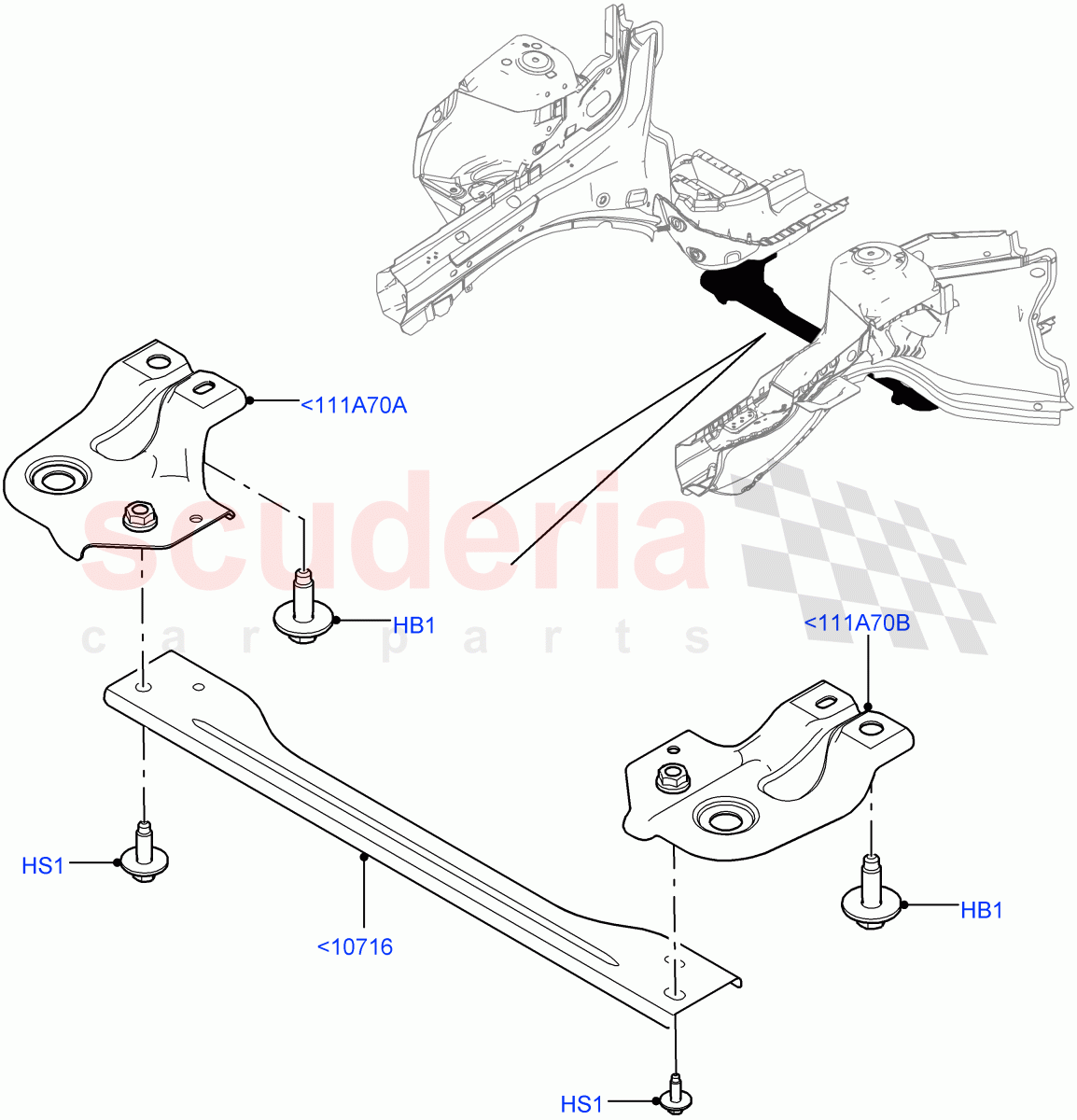 Front Panels, Aprons & Side Members(Crossmember)(Itatiaia (Brazil))((V)FROMGT000001) of Land Rover Land Rover Discovery Sport (2015+) [2.0 Turbo Diesel AJ21D4]