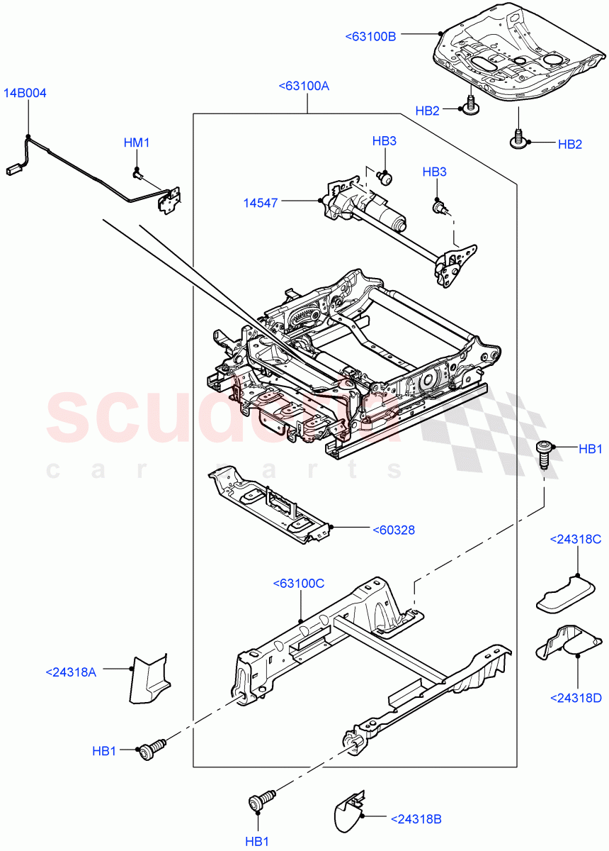 Front Seat Base (Electric Front Seat Adj Drv Memory) ((V) FROMAA000001) of Land Rover Land Rover Discovery 4 (2010-2016) [2.7 Diesel V6]