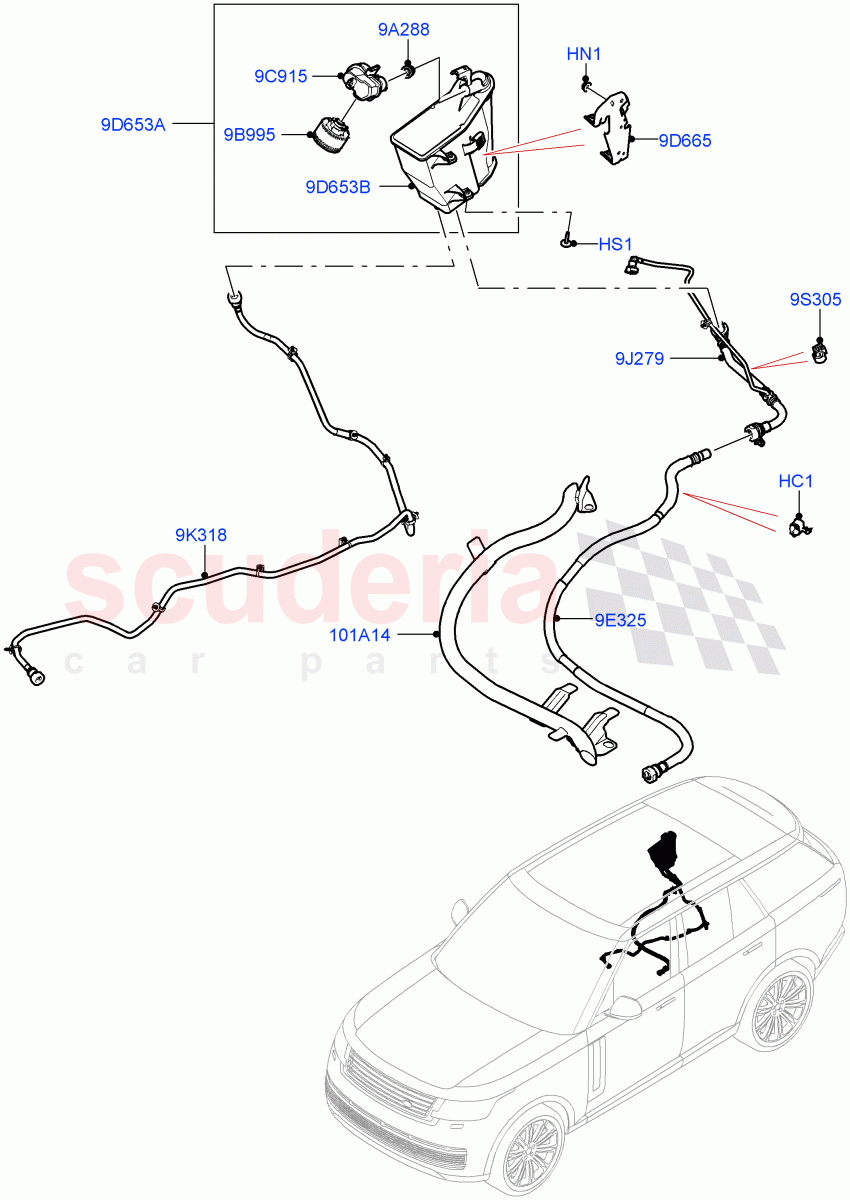 Carbon Canister(3.0L AJ20P6 Petrol High,Petrol Tank With Leak Detection,Pet Tank With Leak Det - Lrg Filter) of Land Rover Land Rover Range Rover (2022+) [3.0 I6 Turbo Petrol AJ20P6]