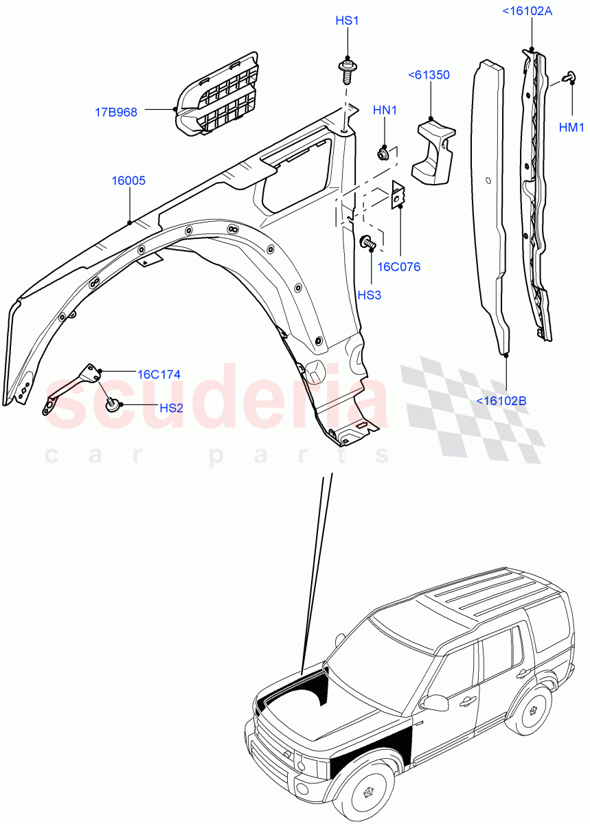 Dash Panel And Front Fenders((V)FROMAA000001) of Land Rover Land Rover Discovery 4 (2010-2016) [2.7 Diesel V6]