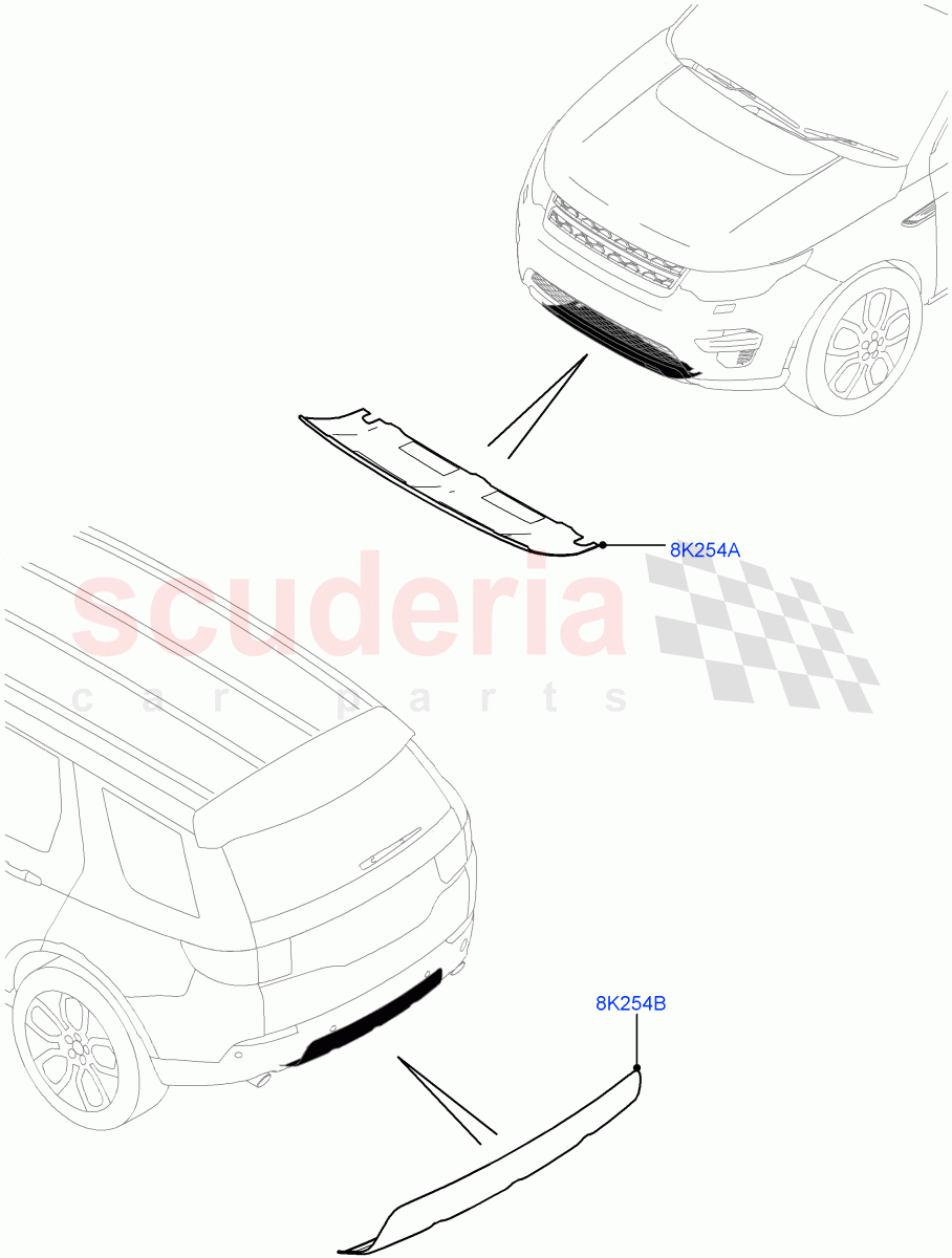 Exterior Body Protection(Accessory)(Halewood (UK),Itatiaia (Brazil)) of Land Rover Land Rover Discovery Sport (2015+) [2.0 Turbo Diesel]