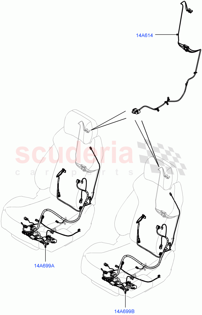 Wiring - Seats(Front Seats)((V)TOFA999999) of Land Rover Land Rover Range Rover Sport (2014+) [2.0 Turbo Diesel]