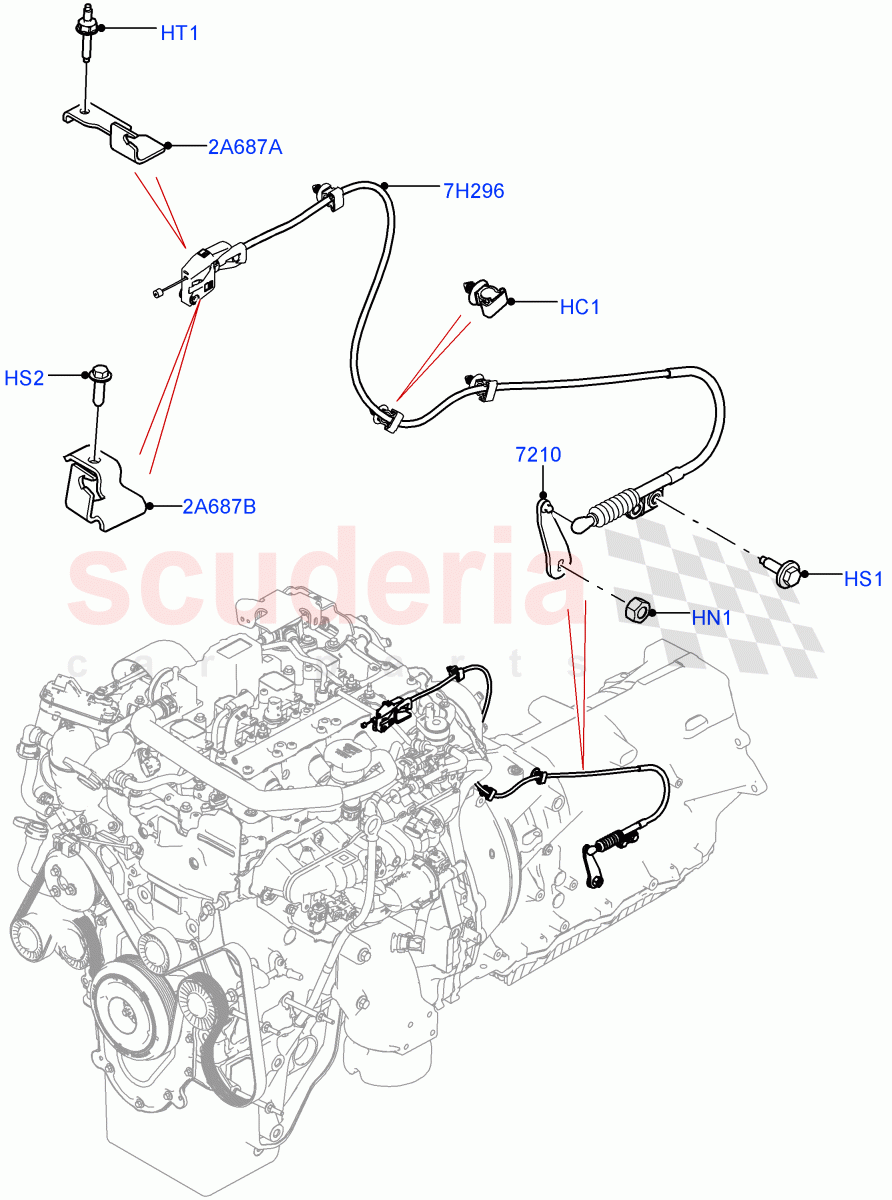 Gear Change-Automatic Transmission(2.0L I4 High DOHC AJ200 Petrol,8 Speed Auto Trans ZF 8HP45,2.0L I4 DSL HIGH DOHC AJ200,2.0L I4 DSL MID DOHC AJ200,2.0L I4 Mid DOHC AJ200 Petrol)((V)FROMMA000001) of Land Rover Land Rover Range Rover Velar (2017+) [2.0 Turbo Diesel AJ21D4]