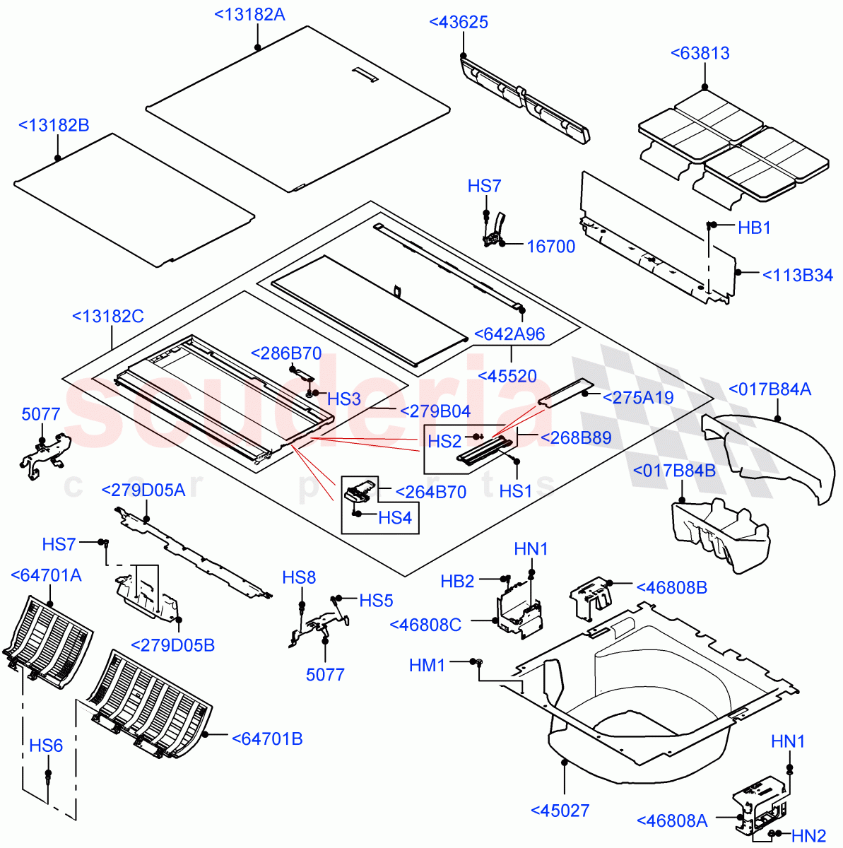 Load Compartment Trim(Floor)(Less 3rd Row Rear Seat) of Land Rover Land Rover Range Rover (2022+) [4.4 V8 Turbo Petrol NC10]