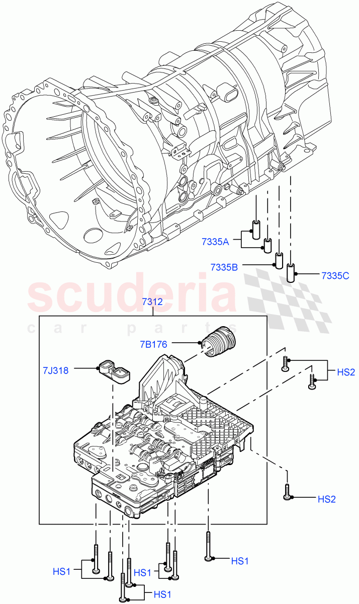 Valve Body - Main Control & Servo's(3.0 V6 Diesel,6 Speed Auto Transmission ZF 6HP28,5.0L OHC SGDI SC V8 Petrol - AJ133,5.0L OHC SGDI NA V8 Petrol - AJ133)((V)FROMAA000001) of Land Rover Land Rover Discovery 4 (2010-2016) [3.0 Diesel 24V DOHC TC]