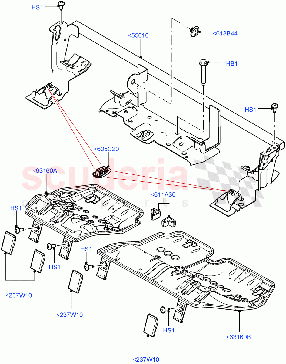 Rear Seat Base(Changsu (China),With 60/40 Split - Folding Rr Seat)((V)FROMFG000001) of Land Rover Land Rover Discovery Sport (2015+) [2.2 Single Turbo Diesel]