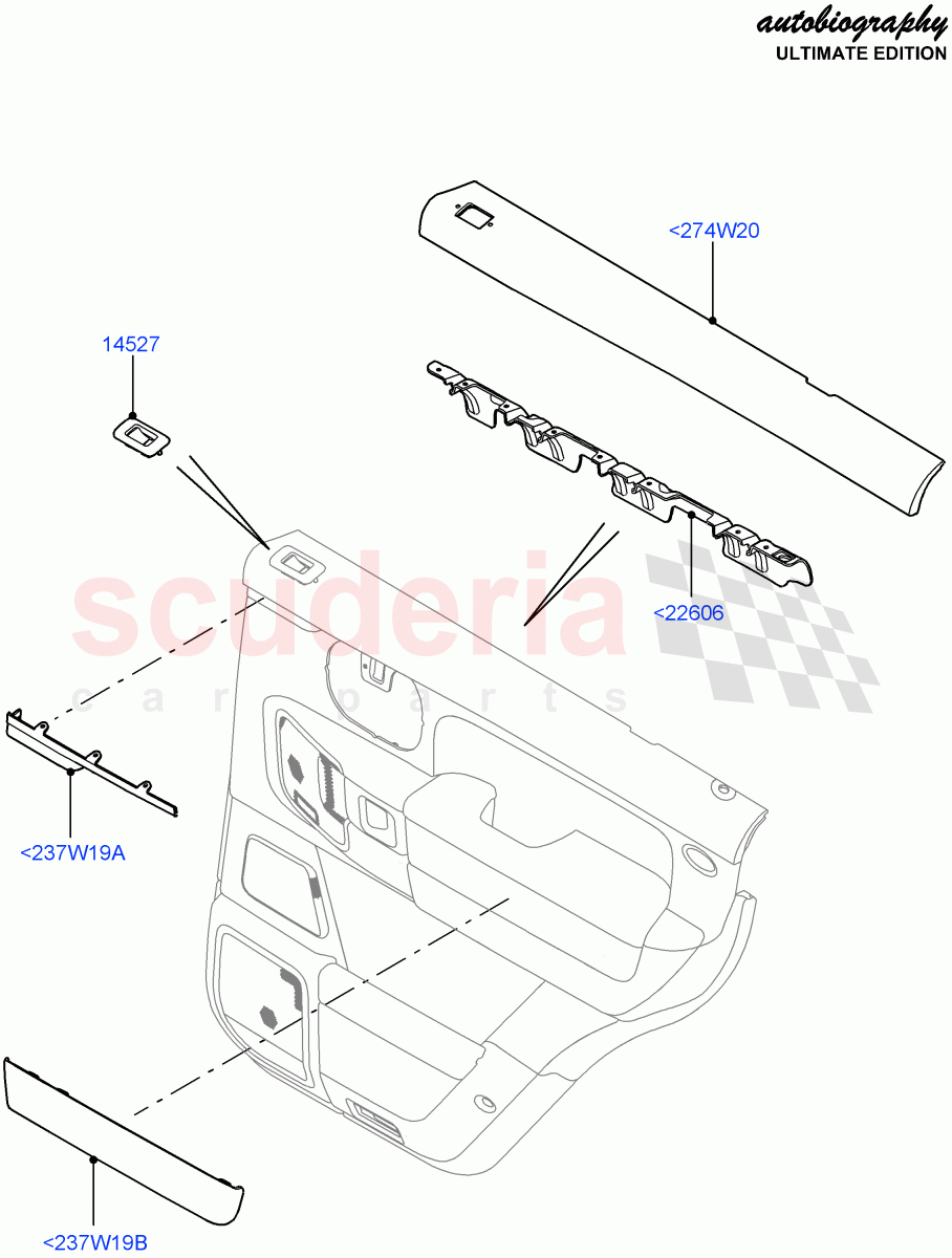 Rear Door Trim Installation(Autobiography Ultimate Edition)((V)FROMBA344356) of Land Rover Land Rover Range Rover (2010-2012) [3.6 V8 32V DOHC EFI Diesel]