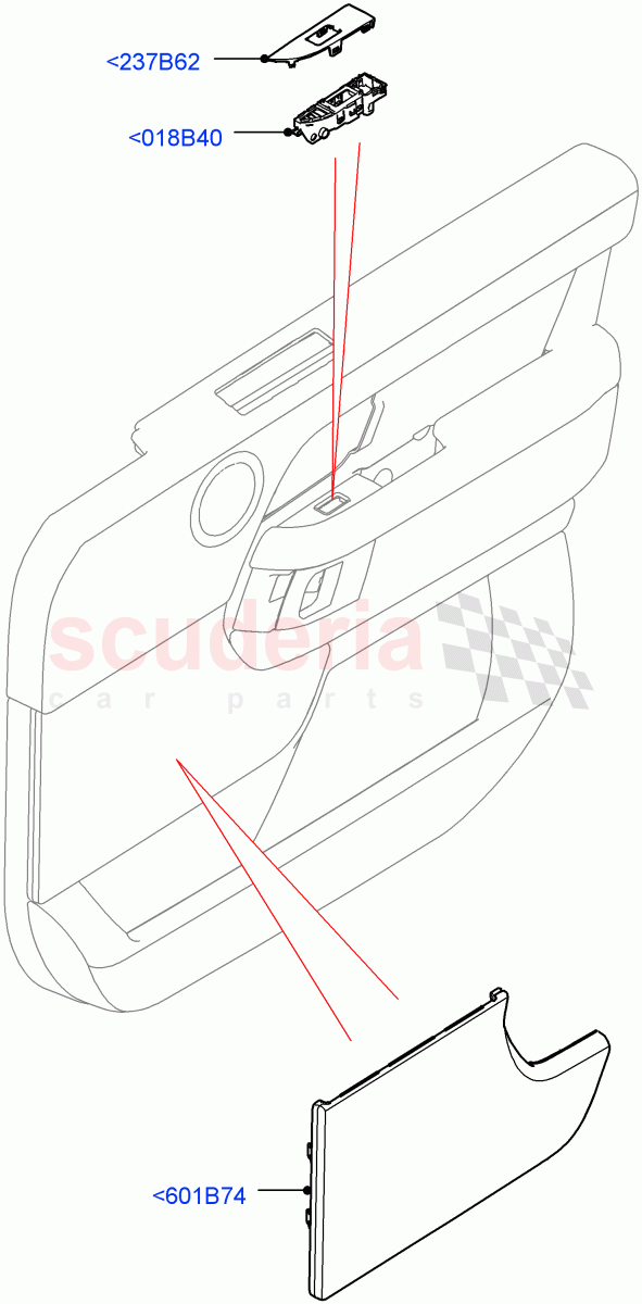 Front Door Trim Installation(For Switches, Speaker Grille)((V)FROMJA000001) of Land Rover Land Rover Range Rover (2012-2021) [5.0 OHC SGDI SC V8 Petrol]