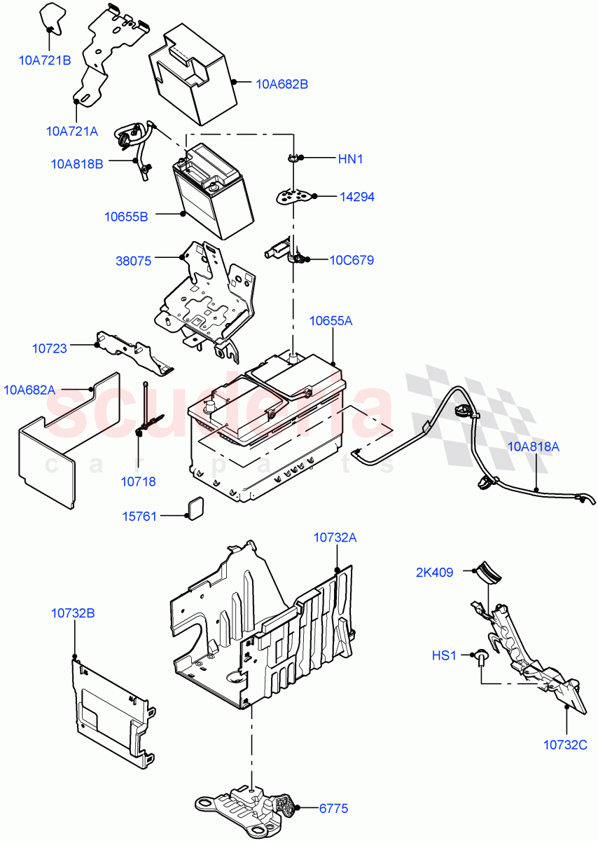 Battery And Mountings(Changsu (China))((V)FROMKG446857) of Land Rover Land Rover Discovery Sport (2015+) [1.5 I3 Turbo Petrol AJ20P3]