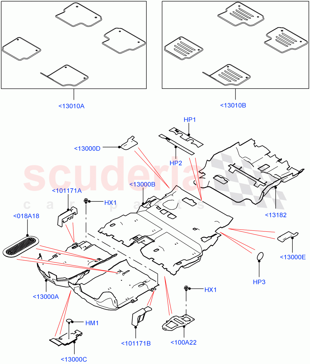 Floor Trim(Itatiaia (Brazil))((V)FROMGT000001) of Land Rover Land Rover Discovery Sport (2015+) [2.0 Turbo Diesel AJ21D4]