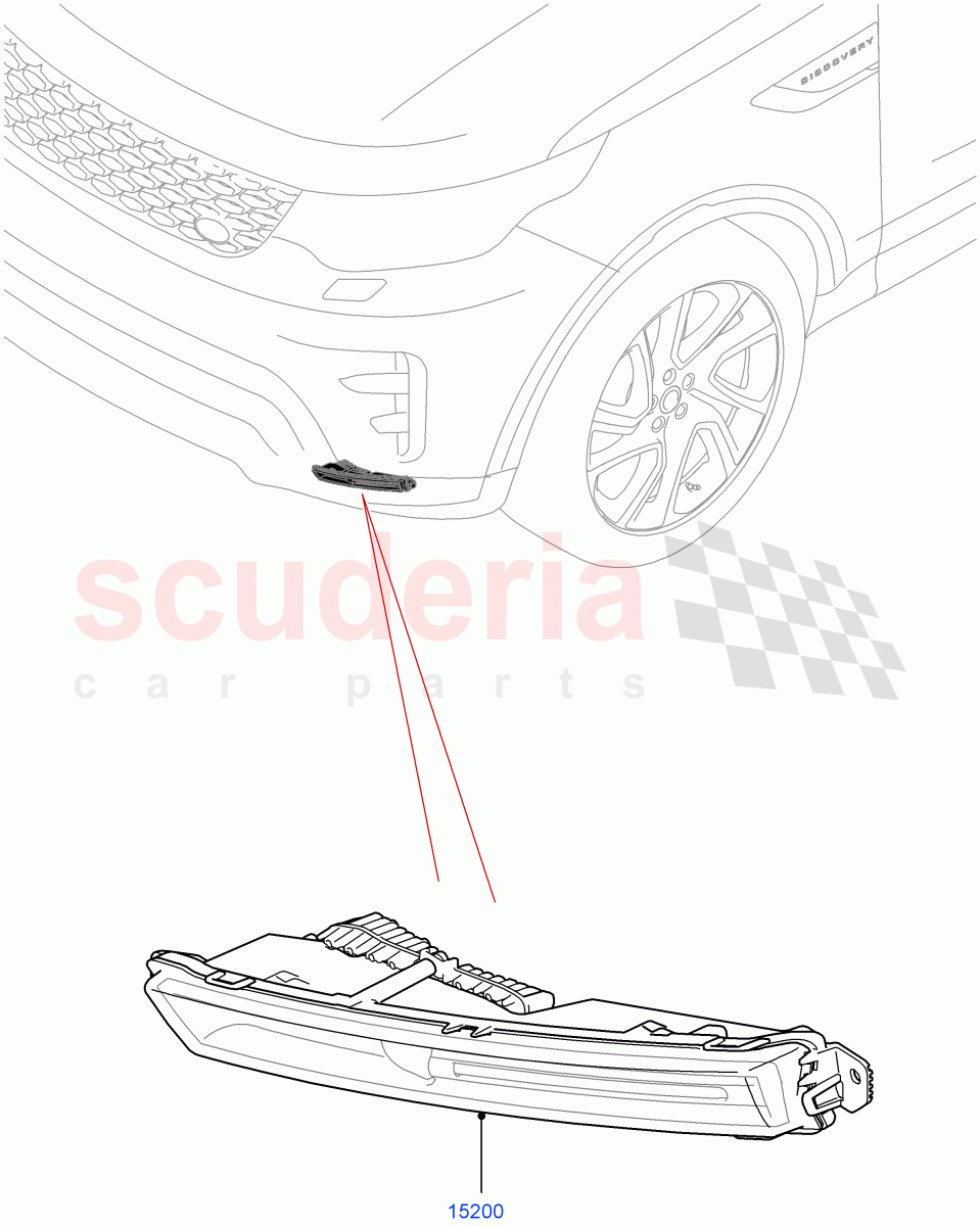 Front Fog Lamps(Nitra Plant Build)(With Front Fog Lamps)((V)FROMK2000001) of Land Rover Land Rover Discovery 5 (2017+) [2.0 Turbo Petrol AJ200P]