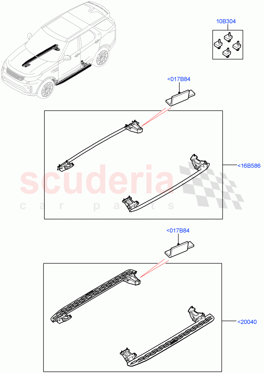 Side Steps And Tubes(Solihull Plant Build, Nitra Plant Build) of Land Rover Land Rover Discovery 5 (2017+) [3.0 DOHC GDI SC V6 Petrol]