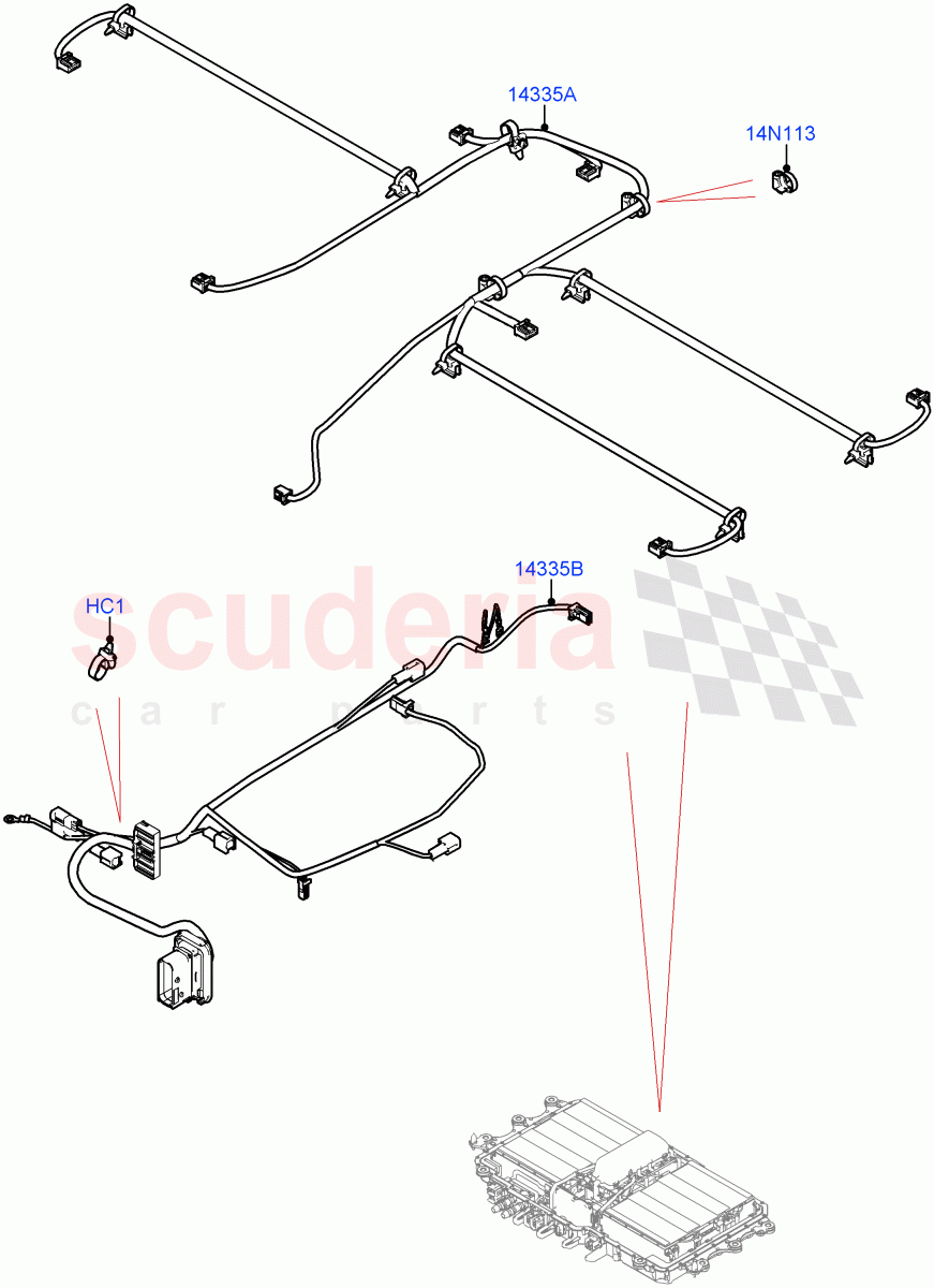 Hybrid Electrical Modules(Traction Battery Internal Wiring)(Changsu (China),Electric Engine Battery-PHEV)((V)FROMKG446857) of Land Rover Land Rover Discovery Sport (2015+) [2.2 Single Turbo Diesel]