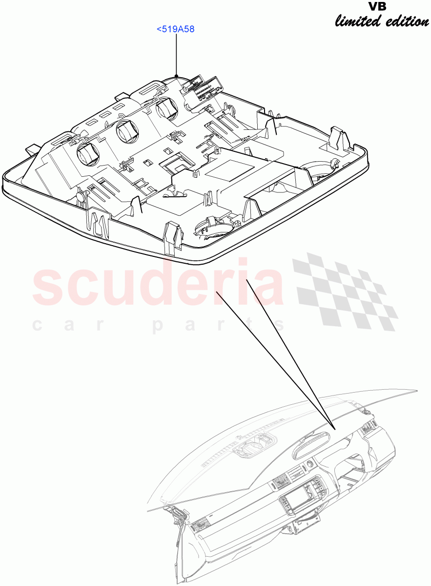 Console - Overhead(Victoria Beckham Limited Edition,Halewood (UK)) of Land Rover Land Rover Range Rover Evoque (2012-2018) [2.0 Turbo Diesel]