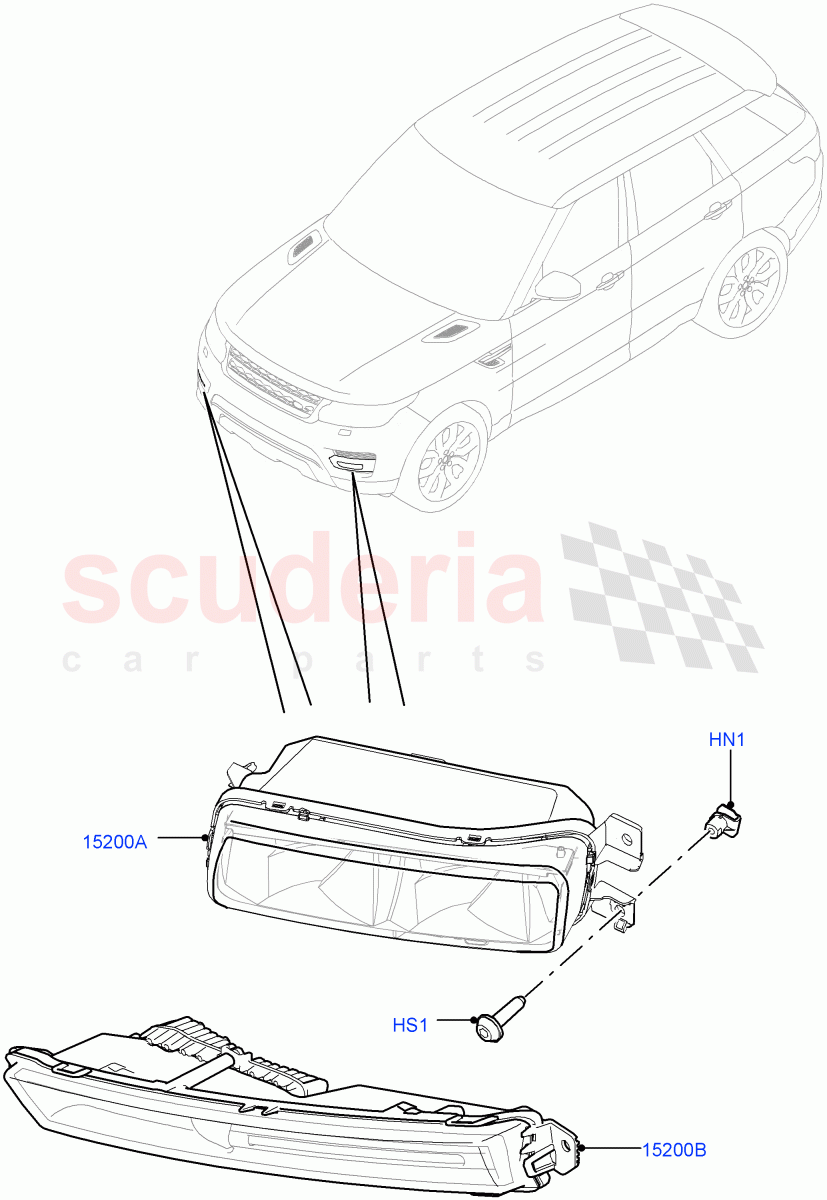 Front Fog Lamps(With Front Fog Lamps) of Land Rover Land Rover Range Rover Sport (2014+) [3.0 I6 Turbo Diesel AJ20D6]