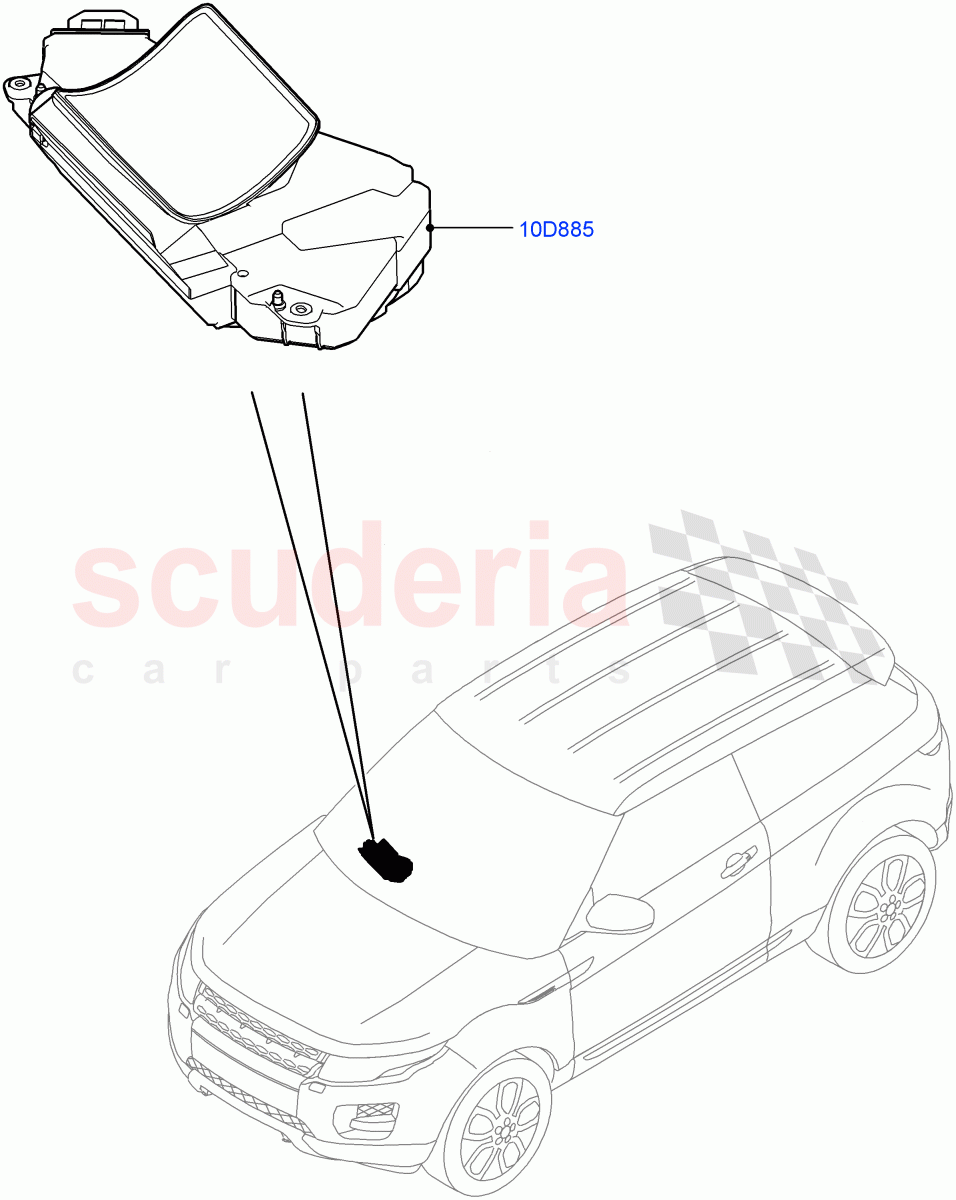 Head Up Display Module(Itatiaia (Brazil),Head Up Display)((V)FROMGT000001) of Land Rover Land Rover Range Rover Evoque (2012-2018) [2.0 Turbo Diesel]