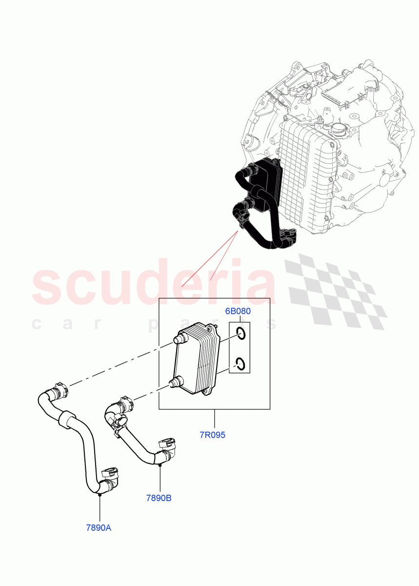 Transmission Cooling Systems(2.0L AJ20P4 Petrol High PTA,9 Speed Auto Trans 9HP50,Halewood (UK),Active Tranmission Warming,2.0L AJ20P4 Petrol Mid PTA) of Land Rover Land Rover Discovery Sport (2015+) [2.0 Turbo Diesel]