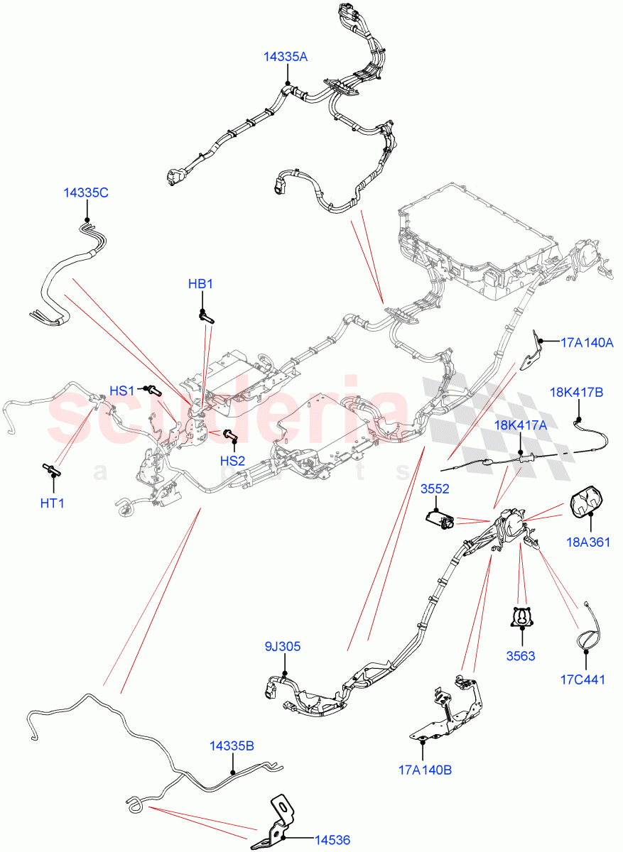 Hybrid Electrical Modules(PHEV Charging Cables And Fixings)(Electric Engine Battery-PHEV)((V)FROMM2000001) of Land Rover Land Rover Defender (2020+) [3.0 I6 Turbo Petrol AJ20P6]