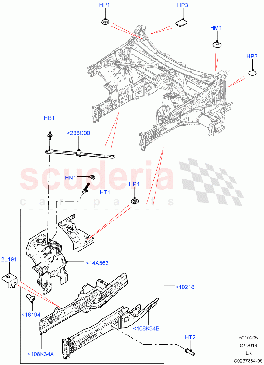 Front Panels, Aprons & Side Members(Reinforcement - Member) of Land Rover Land Rover Range Rover (2012-2021) [3.0 I6 Turbo Petrol AJ20P6]