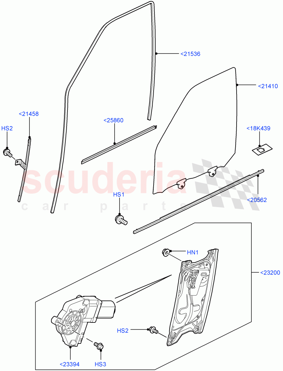 Front Door Glass & Window Controls ((V) FROMAA000001) of Land Rover Land Rover Range Rover Sport (2010-2013) [5.0 OHC SGDI NA V8 Petrol]