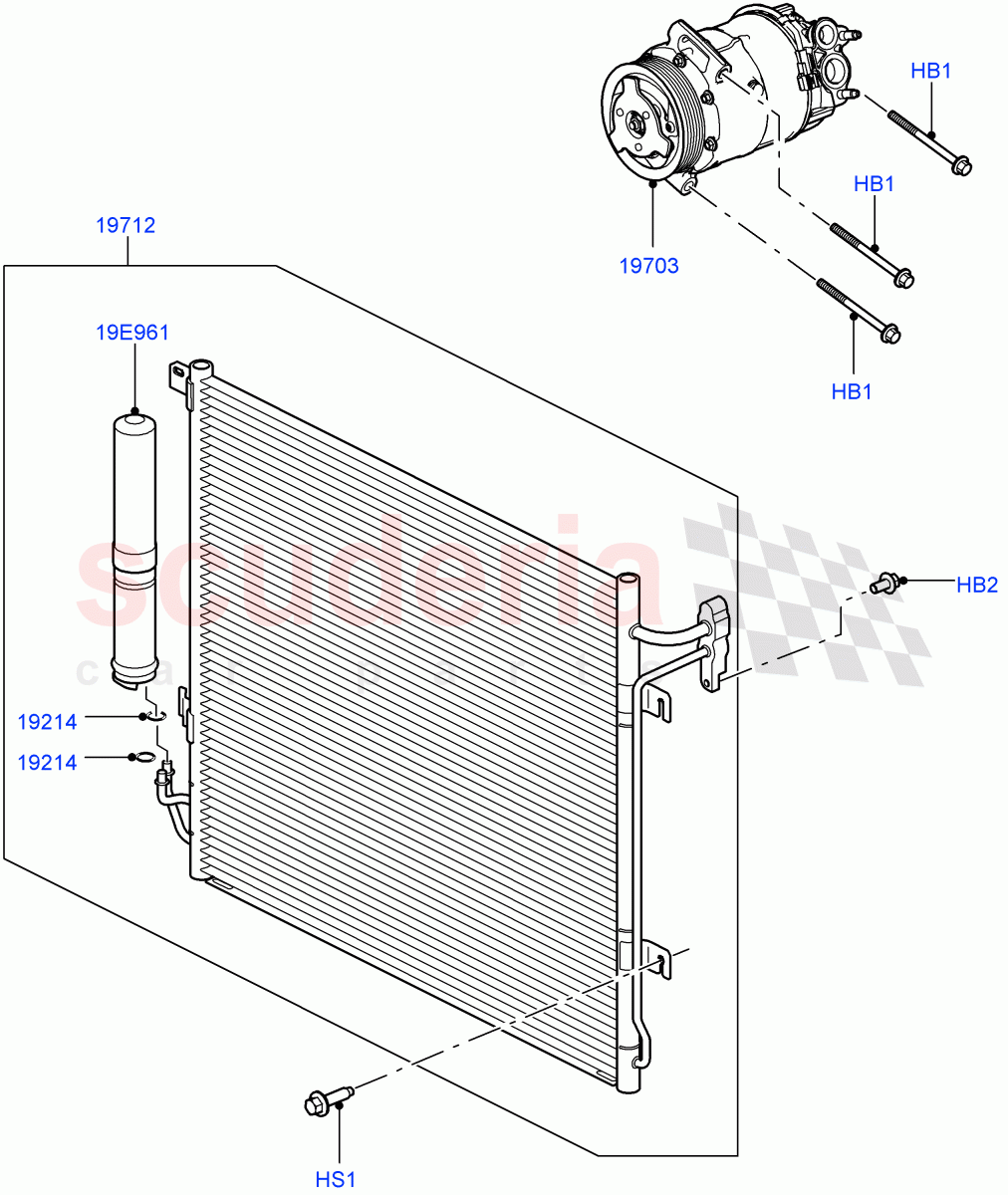 Air Conditioning Condensr/Compressr(5.0L OHC SGDI NA V8 Petrol - AJ133)((V)FROMAA000001) of Land Rover Land Rover Discovery 4 (2010-2016) [2.7 Diesel V6]