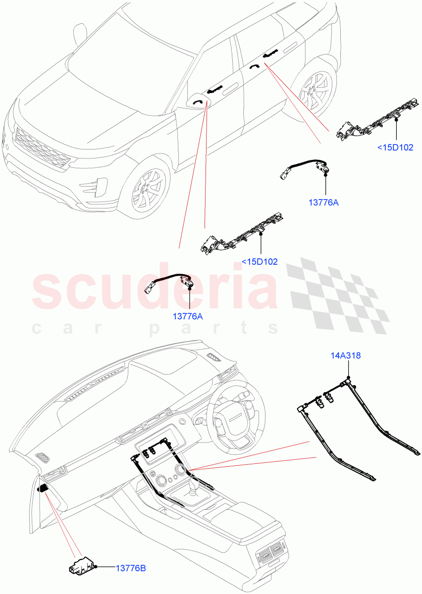 Interior Lamps(Halewood (UK)) of Land Rover Land Rover Range Rover Evoque (2019+) [2.0 Turbo Diesel]