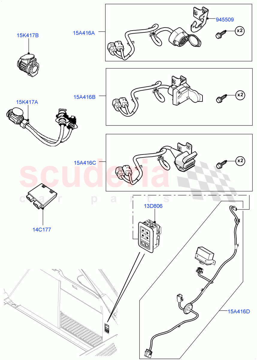 Towing Electrics (Accessory) of Land Rover Land Rover Range Rover (2012-2021) [2.0 Turbo Petrol GTDI]