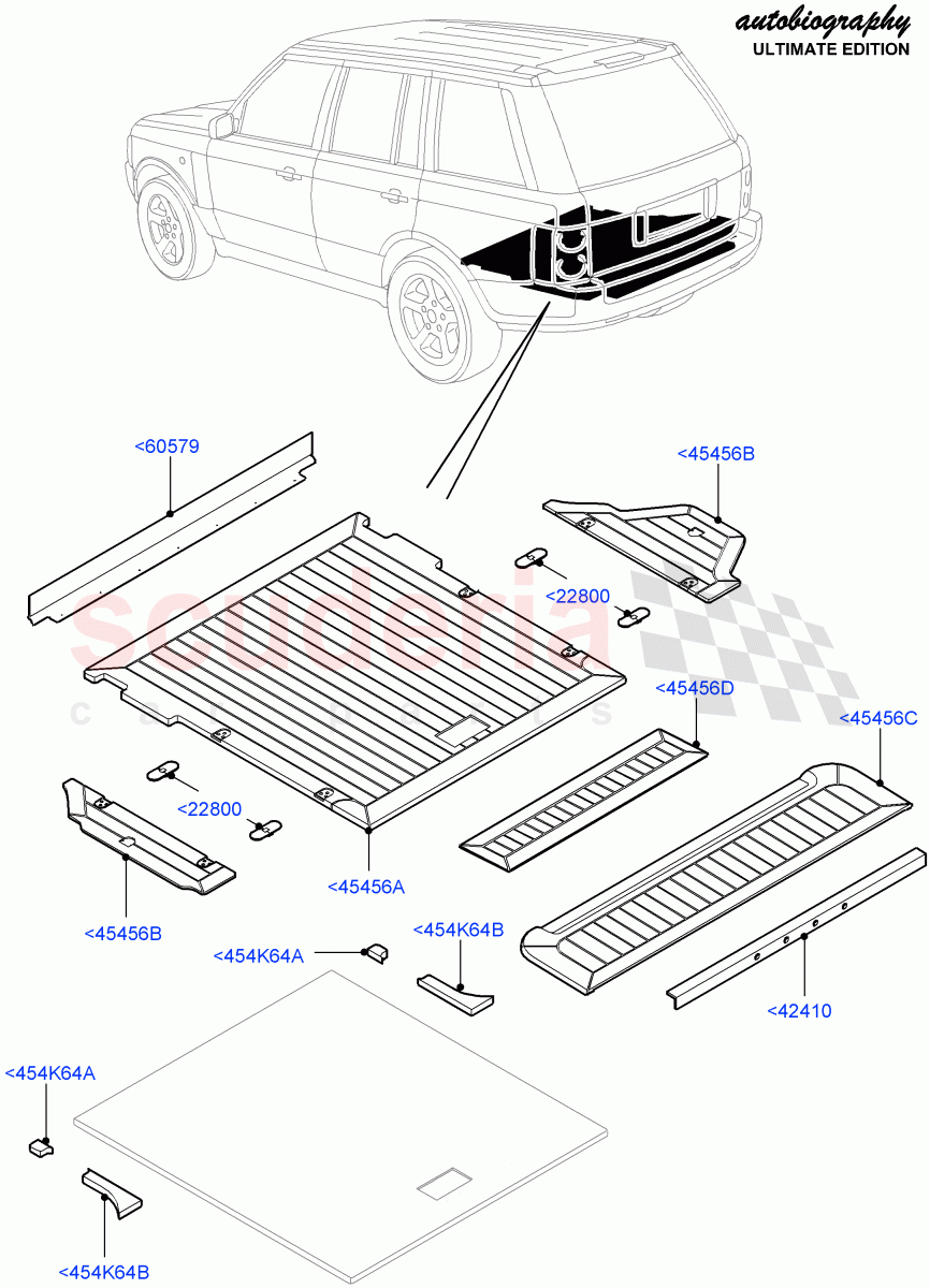 Load Compartment Trim(Autobiography Ultimate Edition)((V)FROMBA344356) of Land Rover Land Rover Range Rover (2010-2012) [5.0 OHC SGDI SC V8 Petrol]