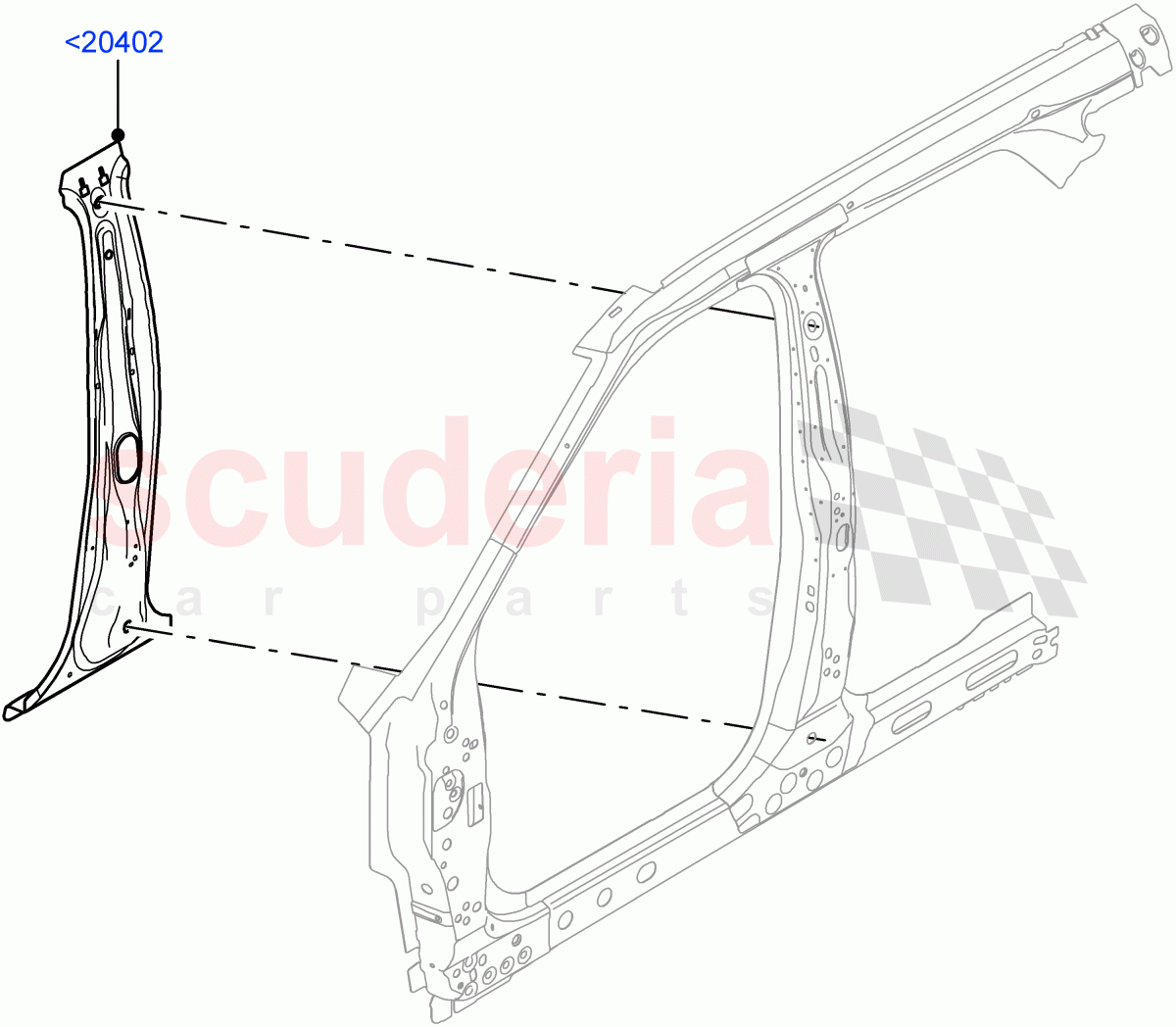 Side Panels - Inner(Inner - Front)(Halewood (UK)) of Land Rover Land Rover Range Rover Evoque (2019+) [2.0 Turbo Petrol AJ200P]