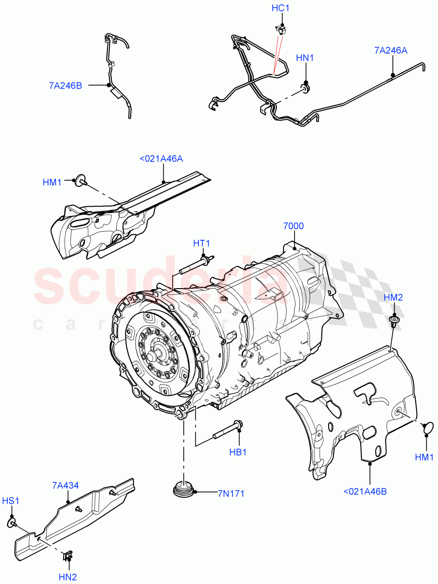 Auto Trans Assy & Speedometer Drive(3.0L AJ20D6 Diesel High,8 Speed Auto Trans ZF 8HP76) of Land Rover Land Rover Range Rover (2022+) [3.0 I6 Turbo Diesel AJ20D6]