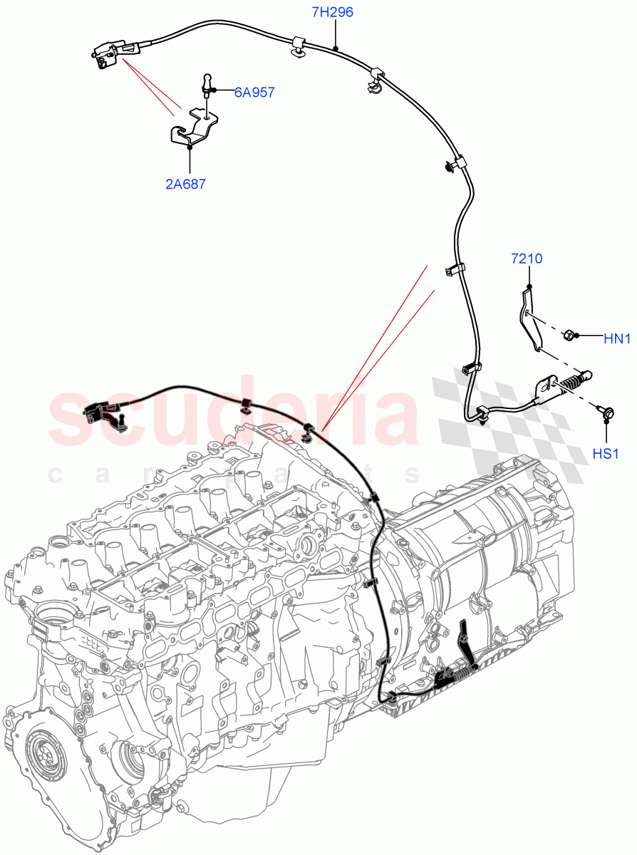 Gear Change-Automatic Transmission (Nitra Plant Build) (3.0L AJ20P6 Petrol High, 8 Speed Auto Trans ZF 8HP76, 3.0L AJ20D6 Diesel High) ((V) FROMM2000001) of Land Rover Land Rover Discovery 5 (2017+) [3.0 I6 Turbo Petrol AJ20P6]