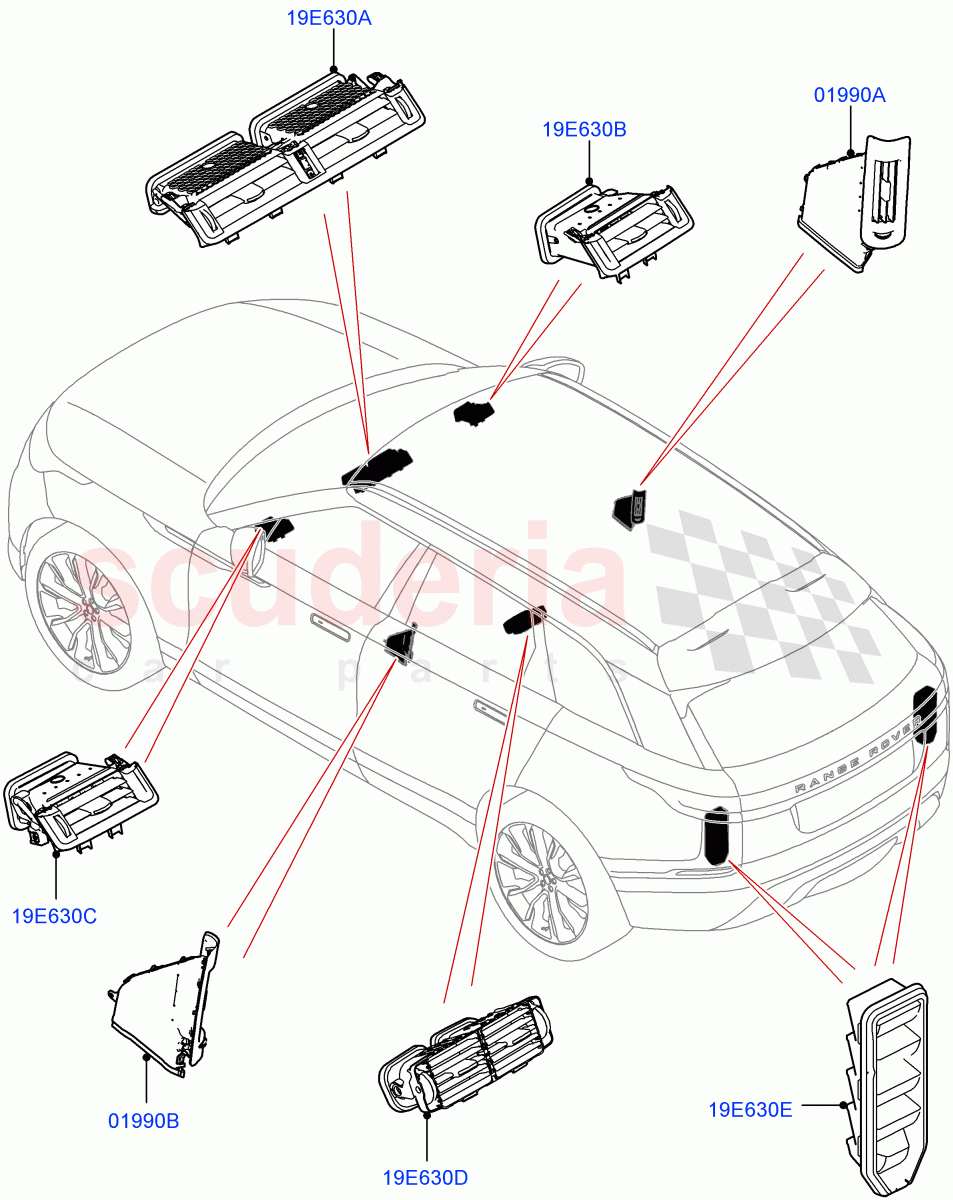 Air Vents, Louvres And Ducts(External Components) of Land Rover Land Rover Range Rover Velar (2017+) [5.0 OHC SGDI SC V8 Petrol]