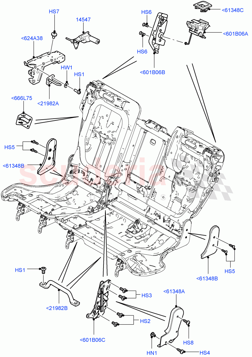 Rear Seat Back (Lockdown, Mechanism) (Less Armoured) ((V) FROMAA000001) of Land Rover Land Rover Range Rover (2010-2012) [5.0 OHC SGDI NA V8 Petrol]