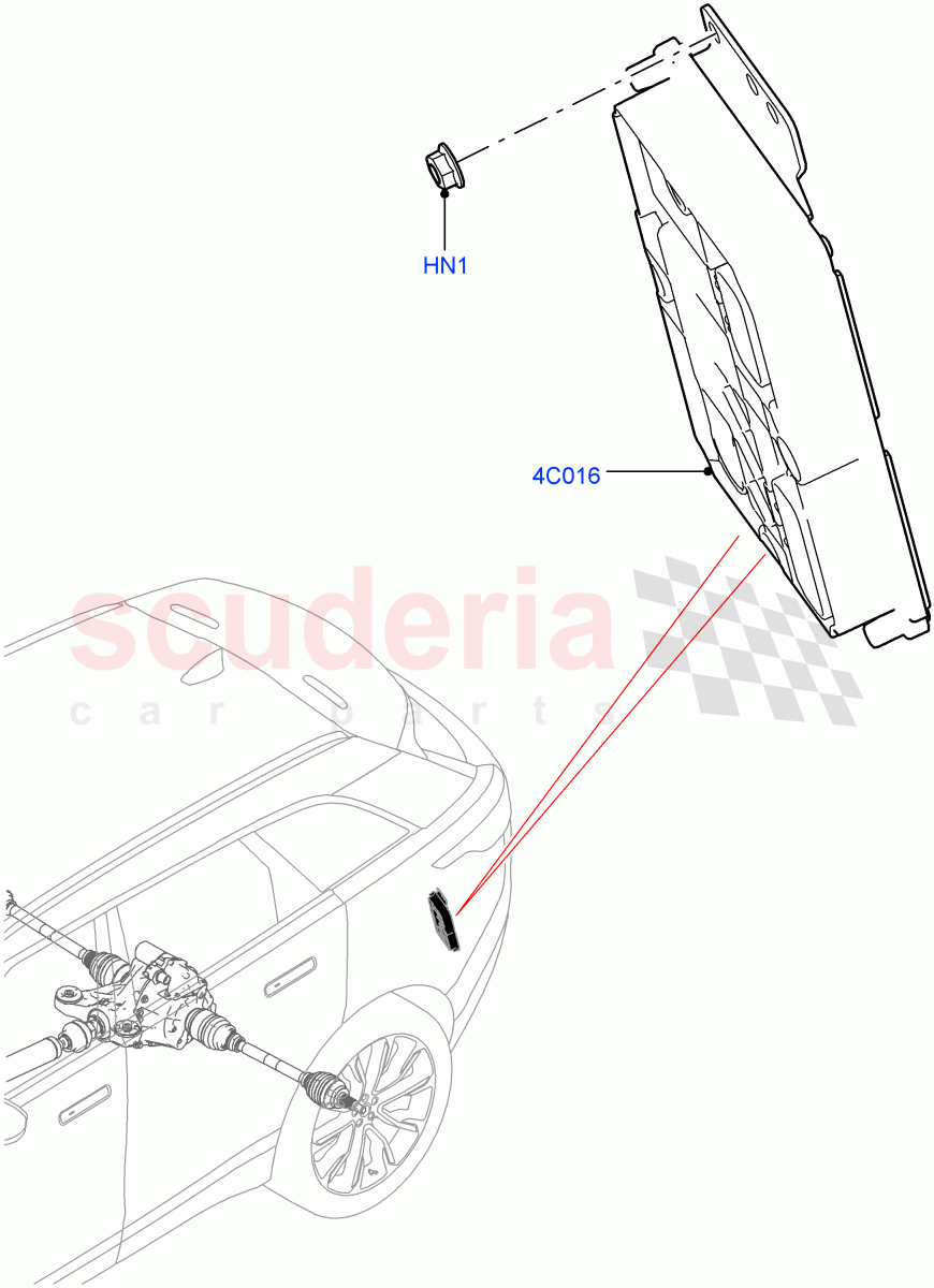 Rear Axle Modules And Sensors (Rear Axle Locking Differential, Torque Vectoring By Braking (TVBB)) of Land Rover Land Rover Range Rover Velar (2017+) [2.0 Turbo Diesel AJ21D4]