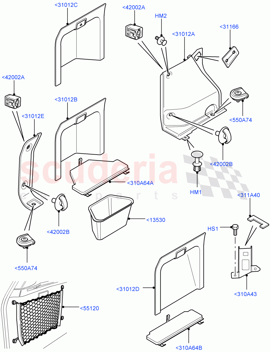 Side Trim (Luggage Compartment) (Less Armoured) ((V) FROMAA000001) of Land Rover Land Rover Range Rover (2010-2012) [5.0 OHC SGDI SC V8 Petrol]