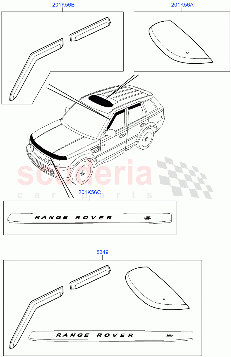 Air Deflectors(Accessory) of Land Rover Land Rover Range Rover Sport (2005-2009) [4.2 Petrol V8 Supercharged]