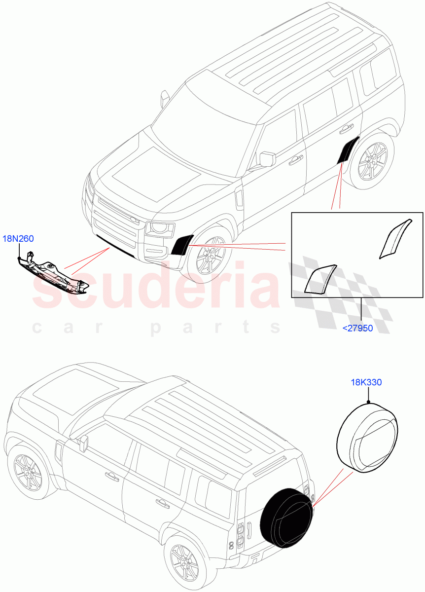 Exterior Body Protection of Land Rover Land Rover Defender (2020+) [2.0 Turbo Diesel]