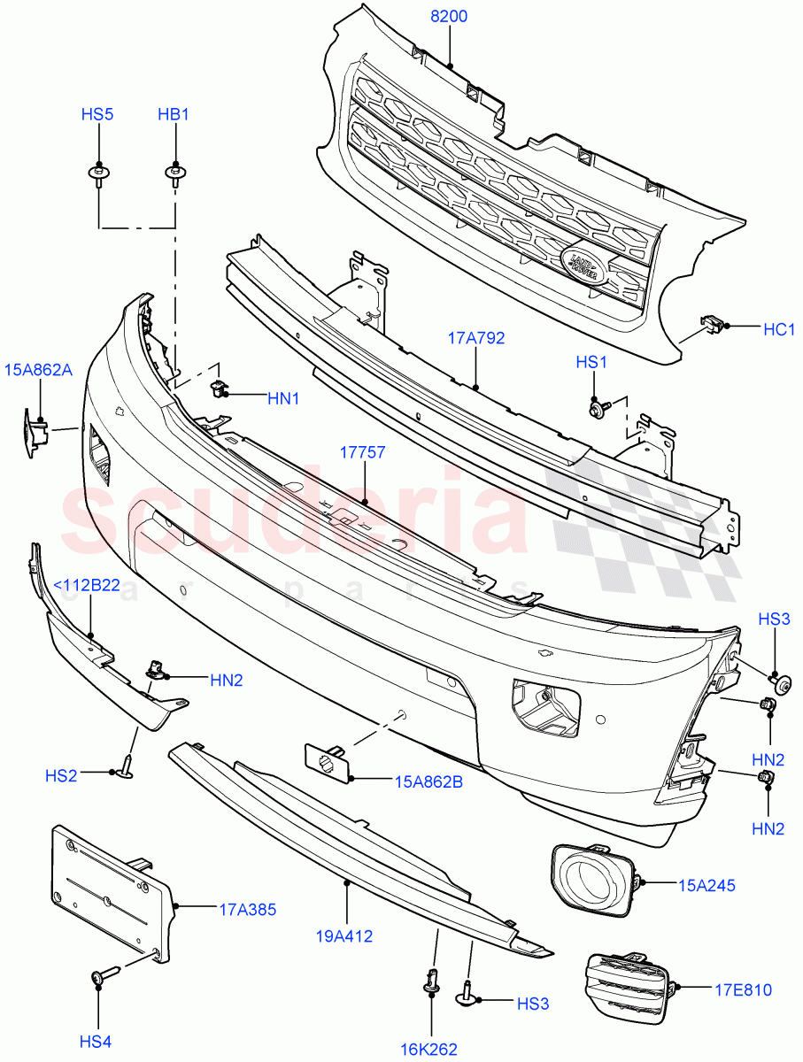 Radiator Grille And Front Bumper((V)FROMAA000001) of Land Rover Land Rover Discovery 4 (2010-2016) [3.0 Diesel 24V DOHC TC]