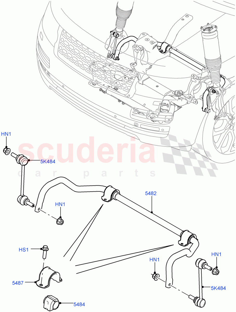 Front Cross Member & Stabilizer Bar of Land Rover Land Rover Range Rover (2012-2021) [4.4 DOHC Diesel V8 DITC]