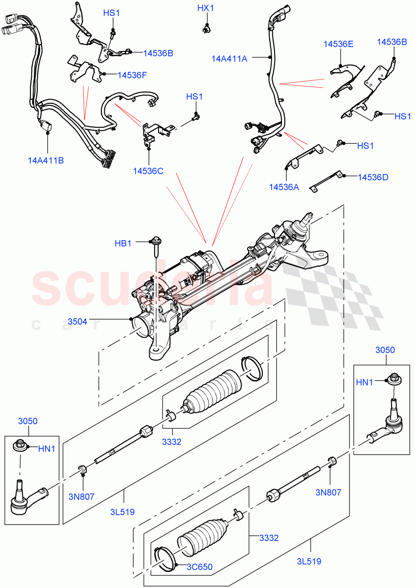 Steering Gear of Land Rover Land Rover Defender (2020+) [3.0 I6 Turbo Petrol AJ20P6]