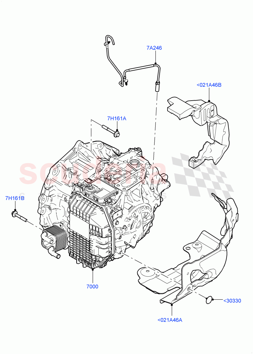 Auto Trans Assy & Speedometer Drive (1.5L AJ20P3 Petrol High PHEV, 8 Speed Automatic Trans 8G30, Halewood (UK), 1.5L AJ20P3 Petrol High) ((V) FROMLH000001) of Land Rover Land Rover Discovery Sport (2015+) [2.0 Turbo Diesel AJ21D4]