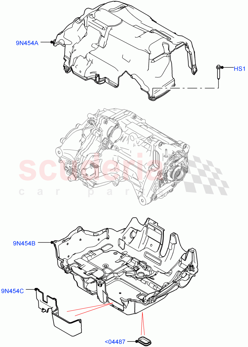 Rear Electric Drive Unit(Heatshields)(1.5L AJ20P3 Petrol High PHEV,Halewood (UK),All Wheel Drive)((V)FROMLH000001) of Land Rover Land Rover Discovery Sport (2015+) [2.2 Single Turbo Diesel]