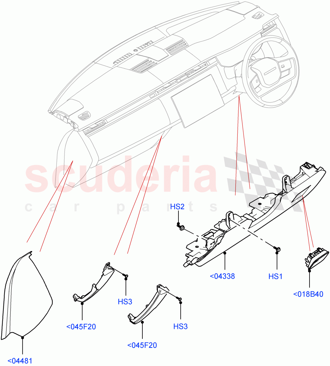 Instrument Panel(External Components, Lower) of Land Rover Land Rover Range Rover (2022+) [3.0 I6 Turbo Petrol AJ20P6]