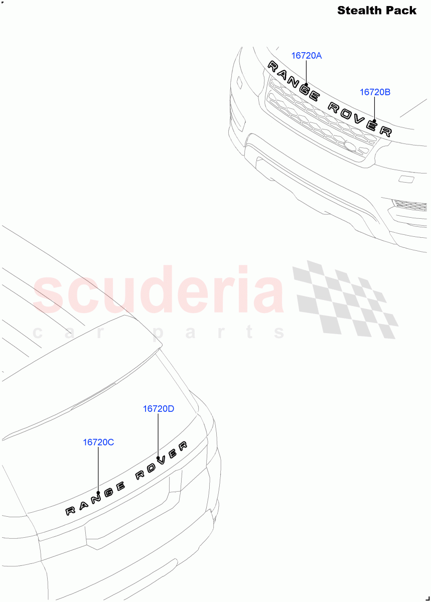 Name Plates(Tow Eye Cover - Satin Black,Stealth Pack)((V)FROMFA000001) of Land Rover Land Rover Range Rover Sport (2014+) [3.0 DOHC GDI SC V6 Petrol]