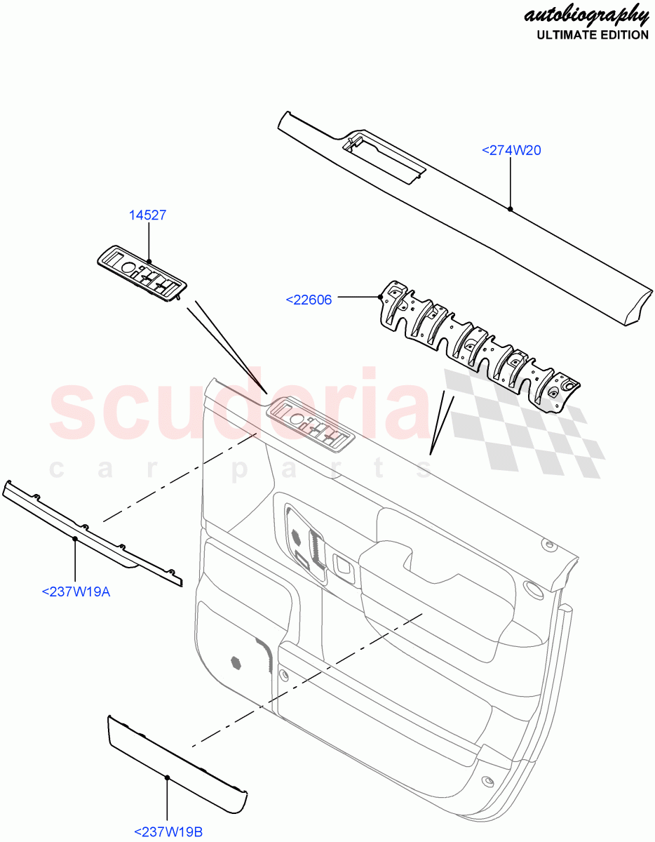 Front Door Trim Installation(Autobiography Ultimate Edition)((V)FROMBA344356) of Land Rover Land Rover Range Rover (2010-2012) [5.0 OHC SGDI SC V8 Petrol]